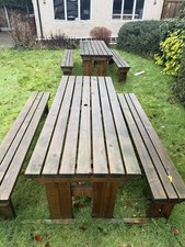 Wooden Picnic Bench/Table, 1.8m (6ft) Heavy Duty Pub Bench, Picnic table