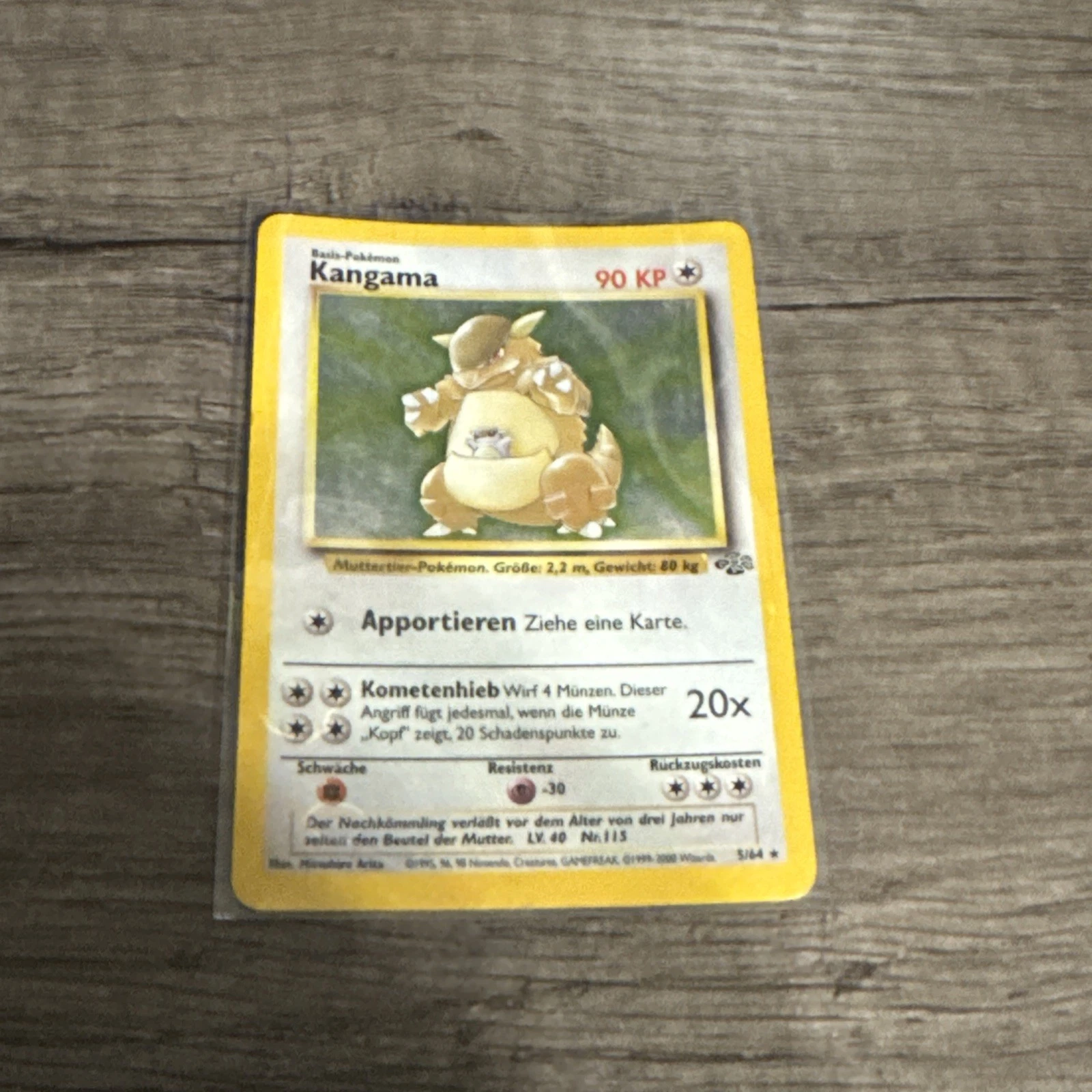 Pokémon TCG Kangama (Kangaskhan) Jungle 5/64 Holo German