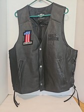 Harley Davidson Men  s Traditional Leather Vest XL