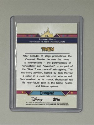 2025 Topps Disneyland 70th Innoventions Green /199 | eBay