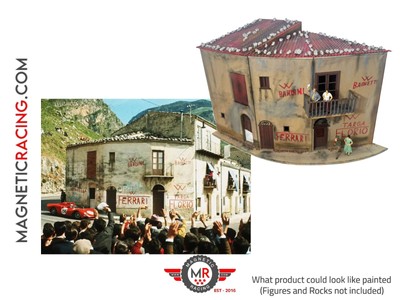 #152 Targa Florio berühmtes Eckgebäude (Bausatz im Maßstab 1:32) perfekt für Slotcars