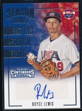 2016 Panini Elite Extra Edition USA Contenders Auto Royce Lewis #18U-RL USA