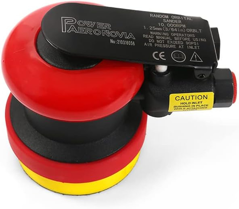 Commercial 3 Inch Finishing Palm Pneumatic Sander Tool,3", 3/32”Mini DA Air Sand