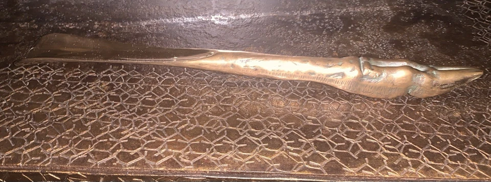 superbe ancien chausse pied en bronze patte de gibier chasse vénerie - Photo 2/4