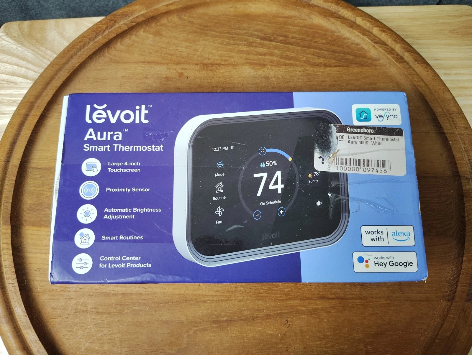 LEVOIT Aura Smart Digital Thermostat WiFi Programmable Alexa Google Touchscreen
Opens in a new windo