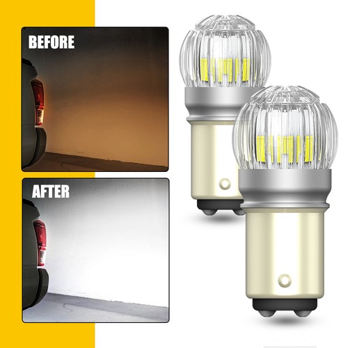 2X AUXITO 1157 LED Turn Signal Brake Reverse Parking Light Bulb White For Dodge