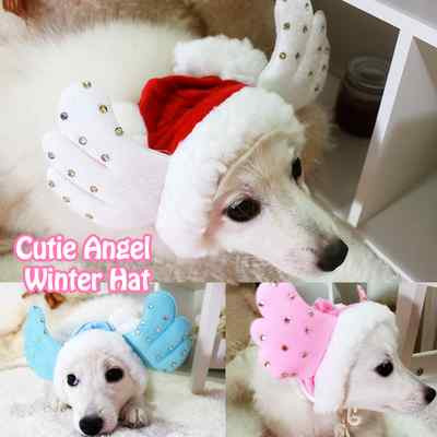 Luxury Pet Apparel- Cutie Angel Winter Soft Warm Hat Cap Lid Dog/Cat