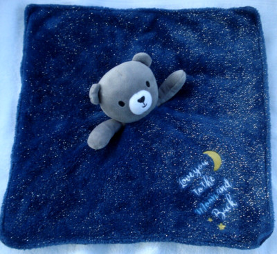 Baby Starters Gray Bear Love You To The Moon and Back Security Blanket Sparkles