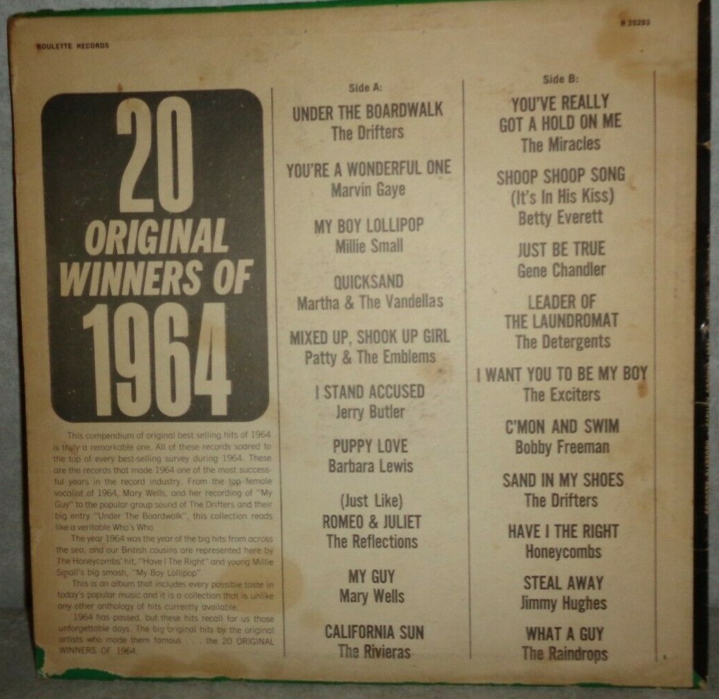 20 Original Winners of 1964 Vinyl LP Various Artists | eBay