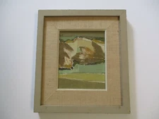 VINTAGE ELIZABETH KERFOOT ABSTRACT PAINTING CANADA CUBIST CUBISM MODERNISM 1970