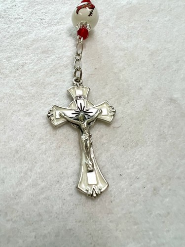 TAMPA BAY BUCCANEERS ROSARY GLASS BEAD CAR AUTO REARVIEW MIRROR NFL - Picture 4 of 5
