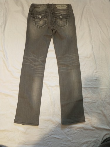 Rock Revival Celine Straight Leg Jeans Women's 27 Gray Stretch Denim Pants - Picture 7 of 8