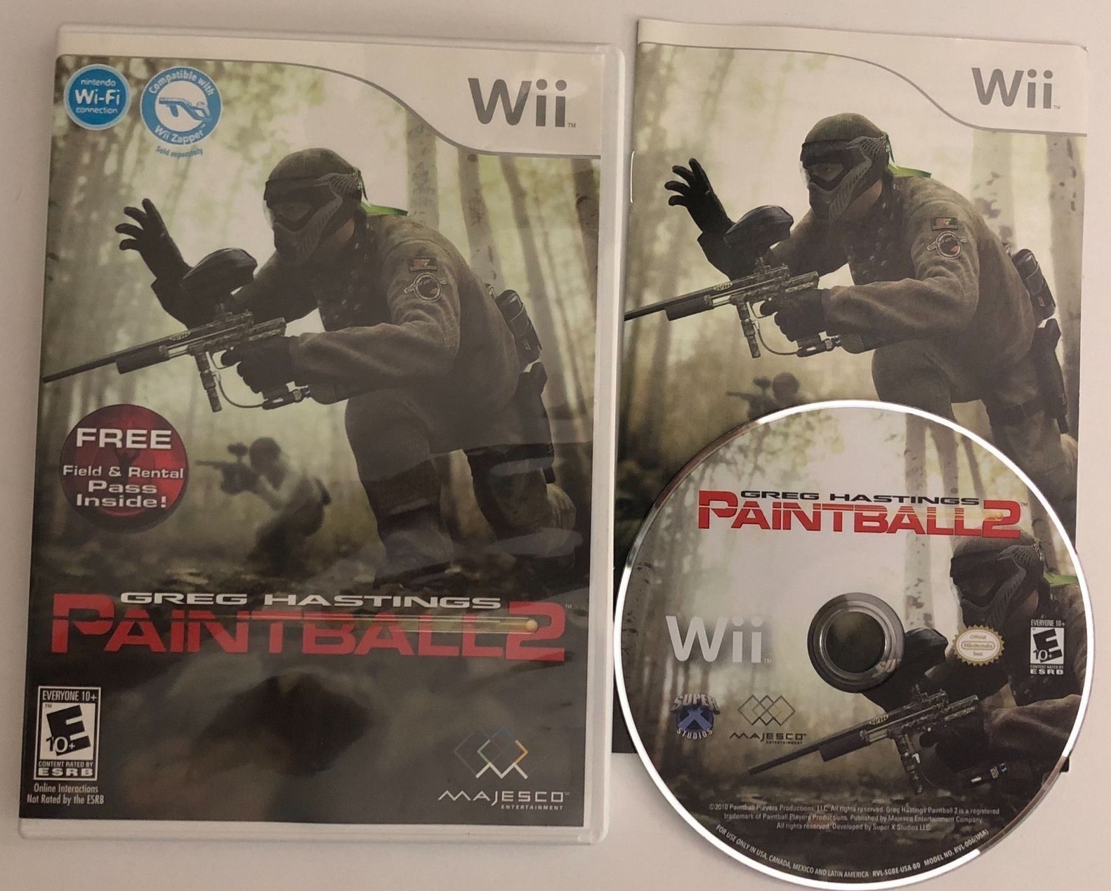Greg Hastings Paintball 2 Nintendo Wii Complete in Box Tested Free