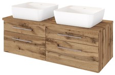 Held Möbel Waschtisch Davos 120 cm Wotaneiche/Wotaneiche