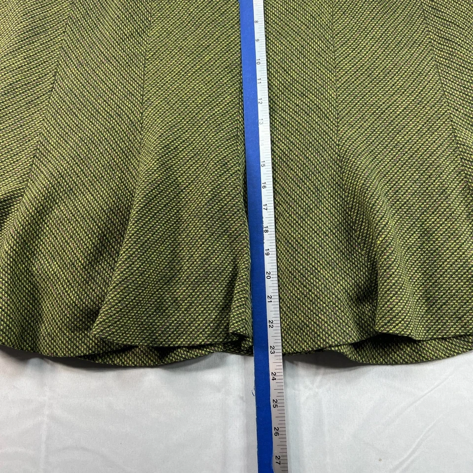 Falda Lane Bryant para mujer talla 24 verde negro mezcla de lana Foto 4 de 4