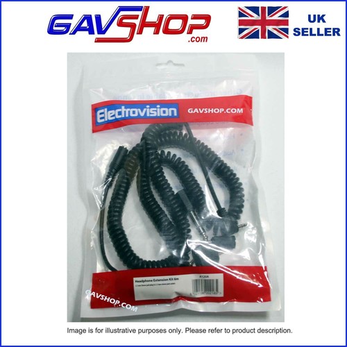 3.5mm Plug to Socket Coiled Extension Lead Inc 2.5mm & 6.35mm 1/4" Jack