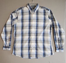 Eddie Bauer Shirt Men's Large Collared Wrinkle Free Long Sleeve Button Down