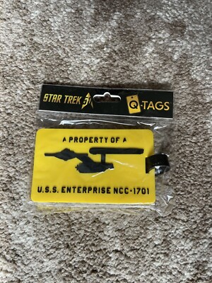 STAR TREK ORIGINAL SERIE U.S.S ENTERPRISE NCC-1701 Q-TAG GEPÄCKANHÄNGER von QMX NEU
