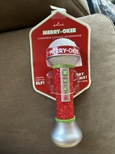 Hallmark Party Merry-Okee Christmas Karaoke Microphone Red NWT