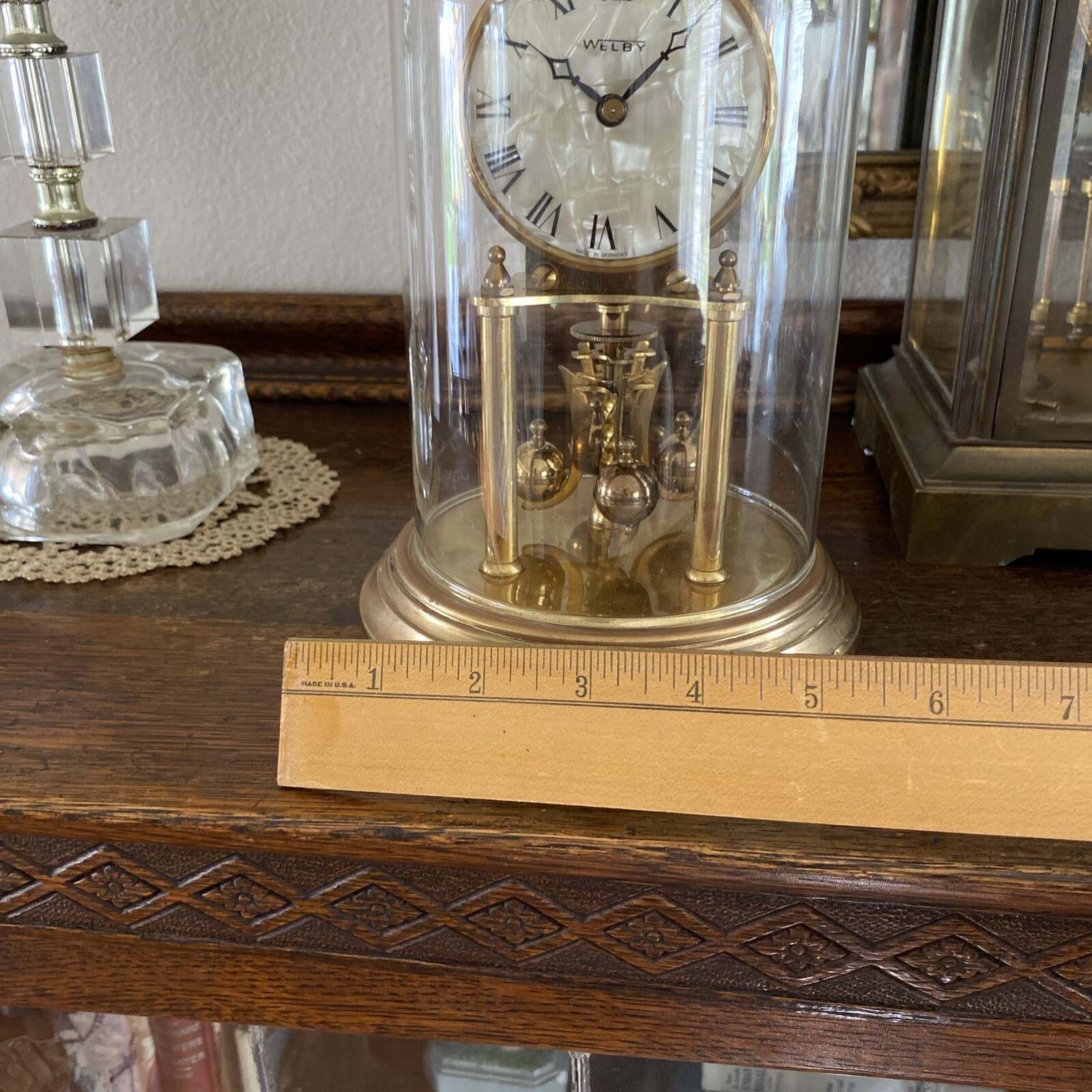 Vintage Welby Kieninger & Obergfell 400 Day Anniversary Torsion Clock Glass Dome eBay