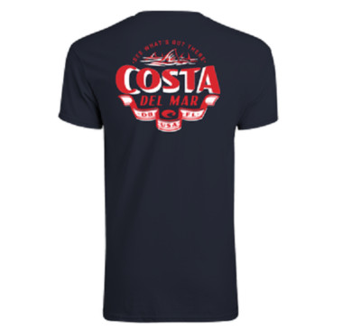 NEW Costa Del Mar Men's Short Sleeve Duval Graphic T-Shirt Size Small