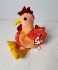 TY Beanie Babies STRUT Red Rooster Chicken Plush Collectible Tag Retired 1996
