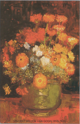 MR ALE New 2023 Postcard Vincent Van Gogh Vase Zinnias Paris B598
