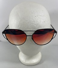 Fashion Wear Sunglasses Orange Mirror Lens Black Wire Design Frame Outdoor