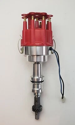 FORD 351W Windsor RED SMALL CAP PRO-BILLET Distributor TO USE WITH MSD 6AL Box - Bild 1 von 2