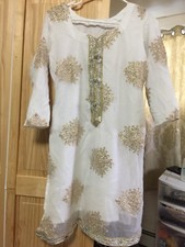 Indian-Pakistani Kamiz-Beads With Heavy Work Kameez-Lightly Pre-owned