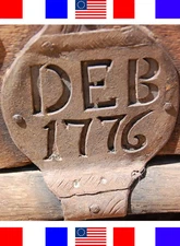 1776 ANTIQUE REVOLUTIONARY WAR TRUNK CHEST 4TH OF JULY American Flag Patriotic