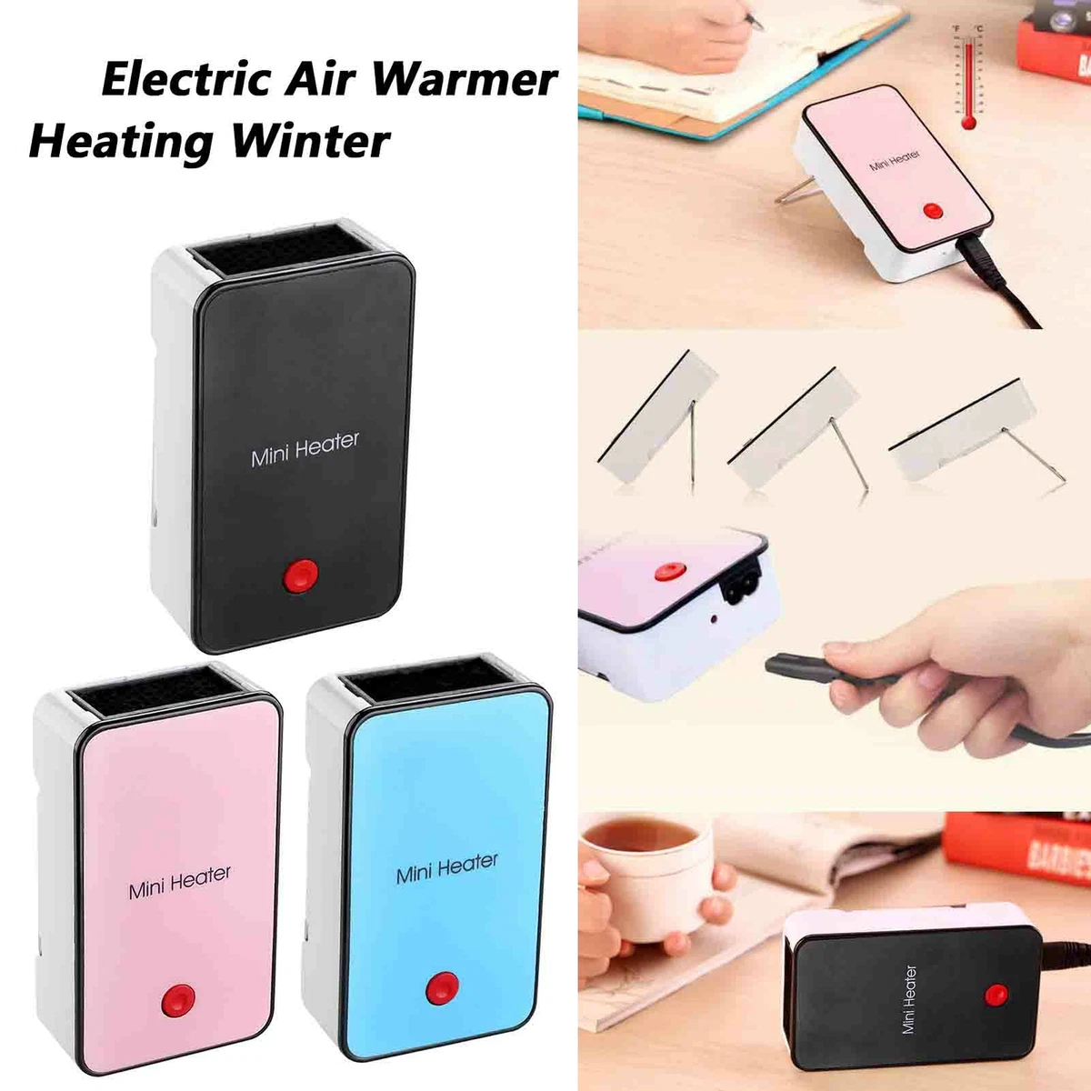 110W Portable Electric Heater Mini Air Warmer Heating Desk Fan Home Winter  Warm | eBay