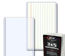 NEW 20 PK BCW 3X5 Top Load Holders Photo Print / Index Card Toploaders