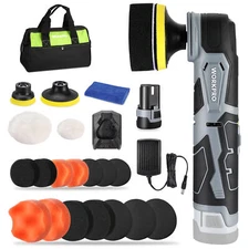 Cordless 12V Mini Buffer Polisher 5 Variable Speed Up to 3000RPM Battery Powered