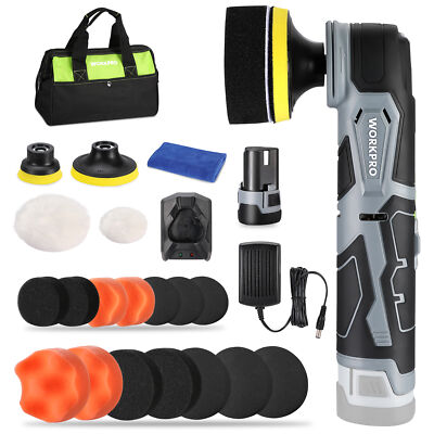 Cordless 12V Mini Buffer Polisher 5 Variable Speed Up to 3000RPM Battery Powered