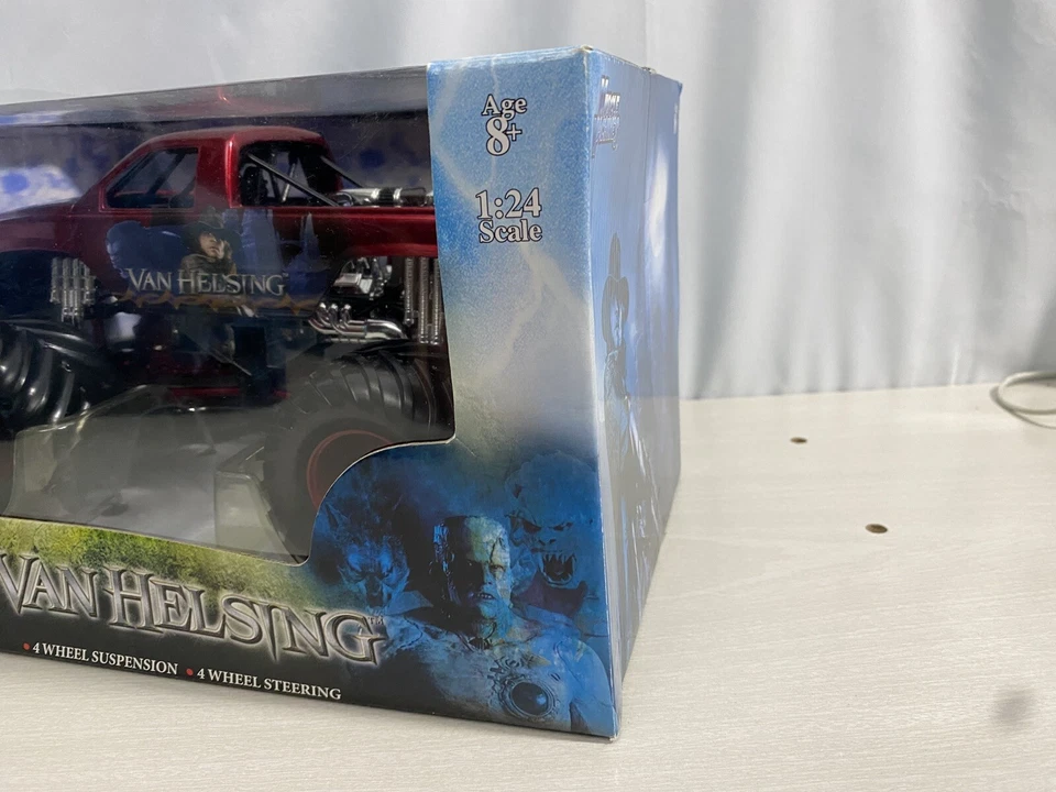 Camión monstruo trituradora Carolina escala 1/24 Muscle Machines Van Helsing fundido a presión Foto 3 de 4
