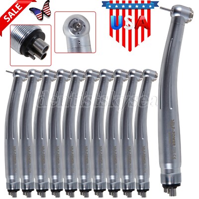 1-10Pcs USA Dental High Speed Handpiece Push Type Clean Head 4Holes JSD