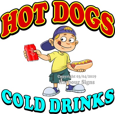 Hot Dogs DECAL (Choose Your Size) B Soda Concession Food Truck Vinyl Sticker 