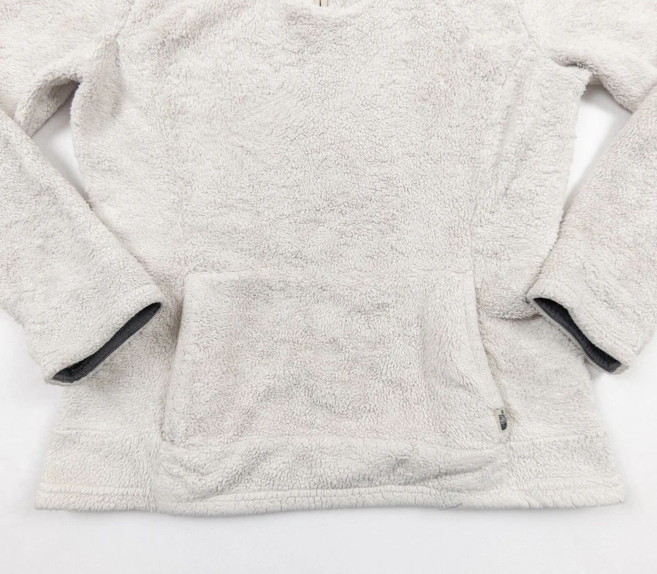 Suéter North Face Mujer Mediano Beige Polar 1/4 Cremallera Pullover Damas Aire Libre Foto 3 de 4