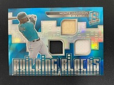 MONTE HARRISON 2021 SPECTRA BASEBALL BUILDING BLOCKS GAME-WORN /50 - MIAMI *6228