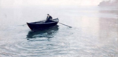 Christiana Fjord ''''Solitude'''' norwegische Künstlerin skandinavische Schifffahrt schwarz Kunstwerk
