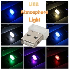 USB LED Car Interior Light Neon Atmosphere Ambient Lamp Bulb Accessories