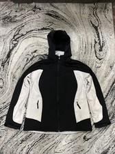 Izod Performx Black & White Soft Shell Jacket Size Medium Women’s Long Sleeves