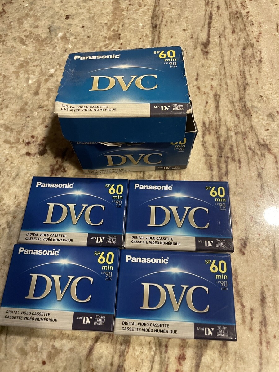 (4) Panasonic SP 60 min LP 90 min DVC Digital Video Mini DV Cassette New  Sealed