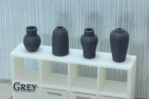 Set Of Four Small Vases - Dollhouse Miniature 1:12 Miniature Dollhouse Furniture - Picture 13 of 34