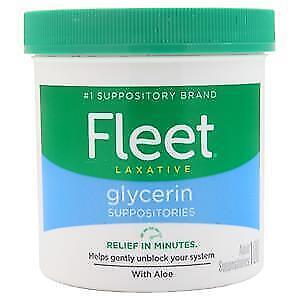#ad Fleet Laxative Glycerin Suppositories with Aloe 100 Count New $4.50
