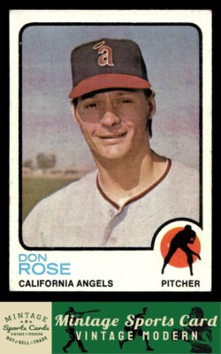 Don Rocke 1973 Topps - Don Rose - Rookie RC #178 California Angels | eBay