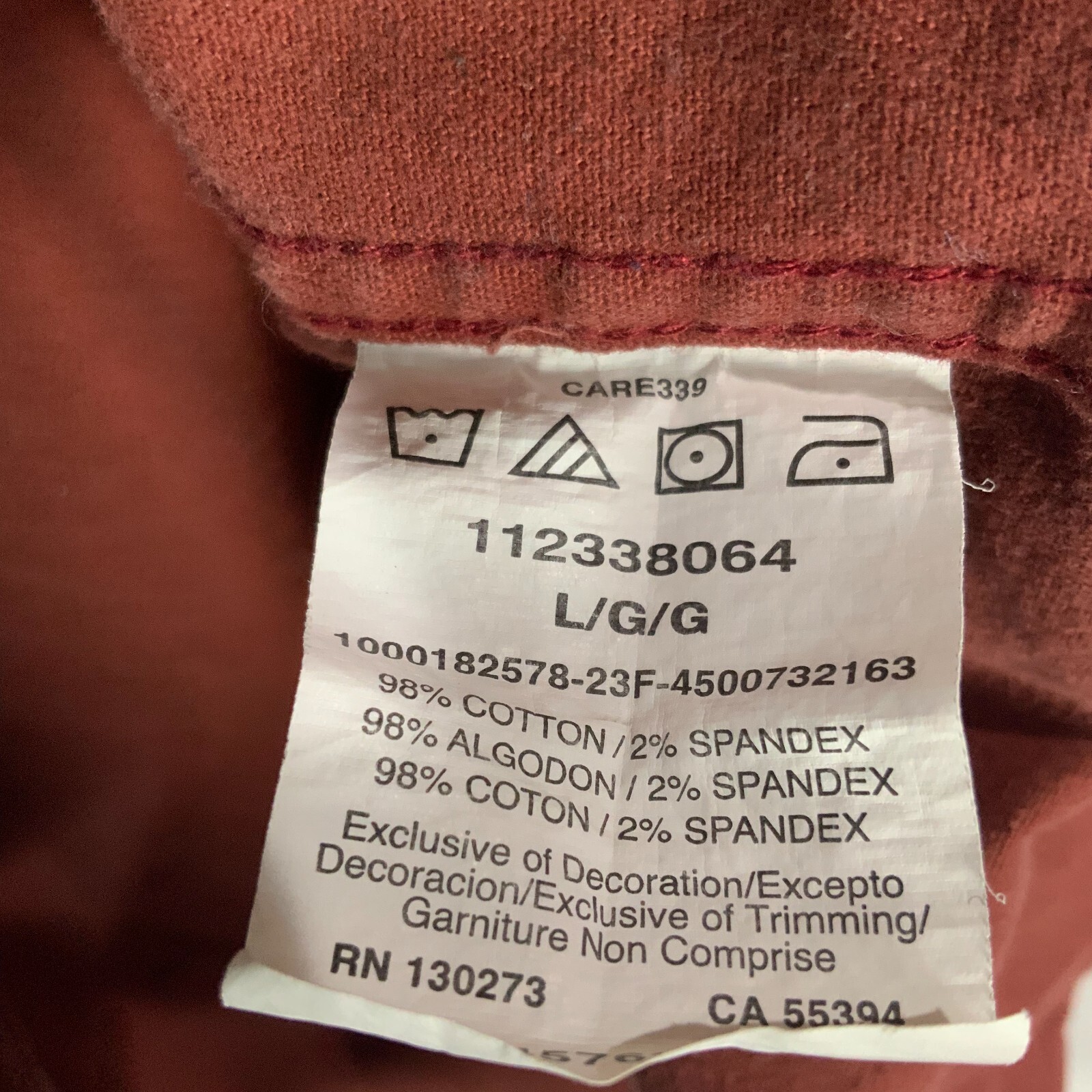 Wrangler Red Long Sleeve Collared Heavy Button Down Shirt Size L w/Front Pockets