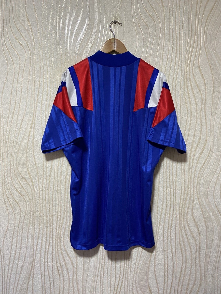 FRANCE 1992 1993 HOME SHIRT JERSEY ADIDAS sz L MEN BLUE | eBay