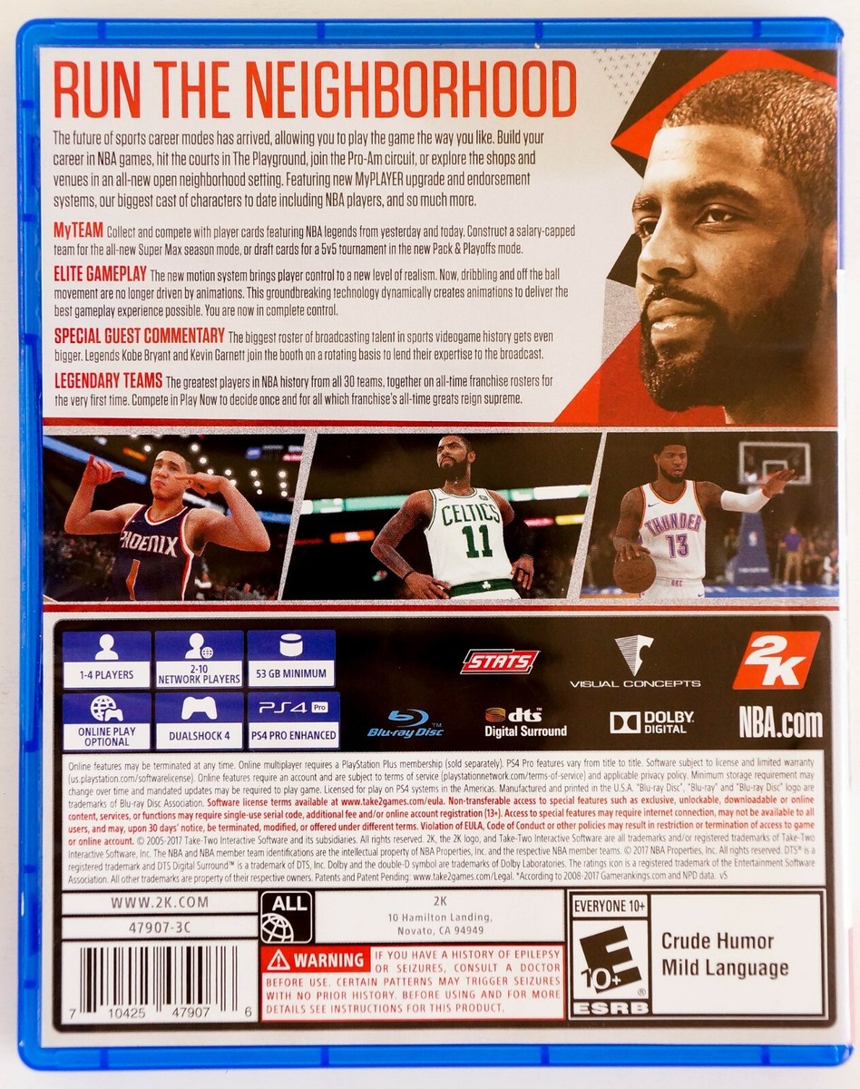 NBA 2K18 Kyrie Irving Basketball Playstation 4 PS4 Video Game